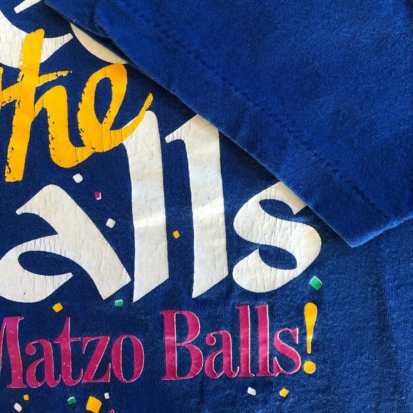 80s Deck the Halls with Matzo Balls Shirt Medium - Picture 6 of 8